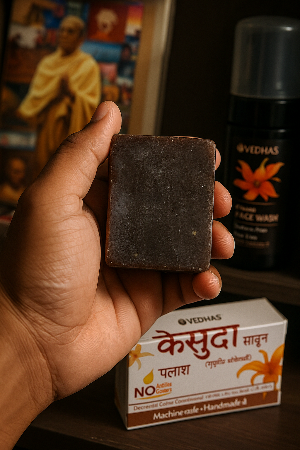 Vedhas Kesuda (Palash) Handmade Ayurvedic Soap – Buy 12, Get FREE Kesuda Face Wash (MRP ₹299)